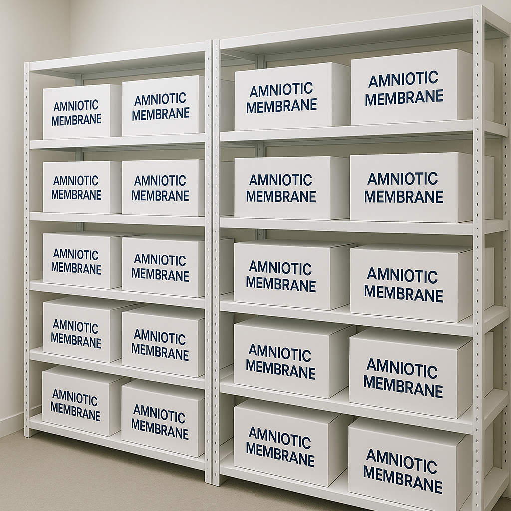 Storage shelving with labeled graft containers
